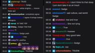 Chat reacting to Pokimane's take on simps (Image via pokimane/Twitch)